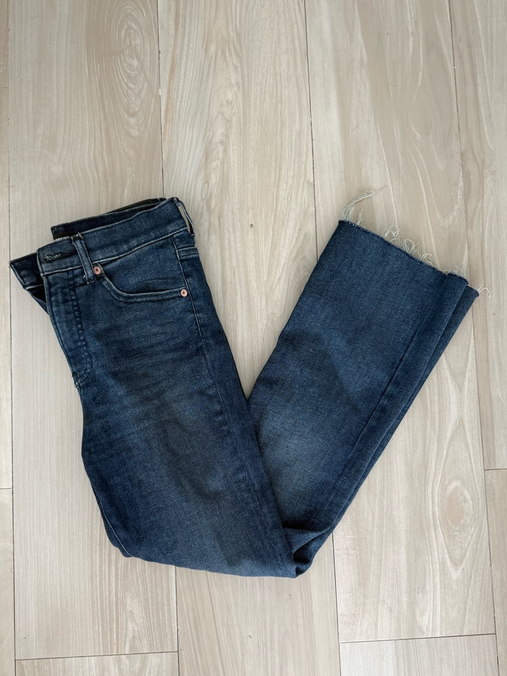 Express Dark Blue Women's Flare-Leg Jeans